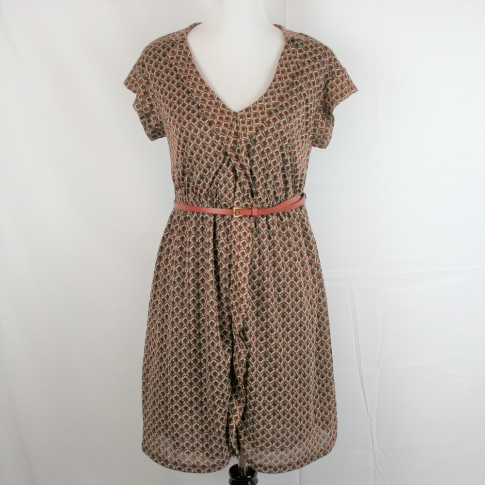 Promod Fall Colors Short Sleeve Flutter Front